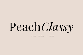 Пример шрифта Peach Classy Italic
